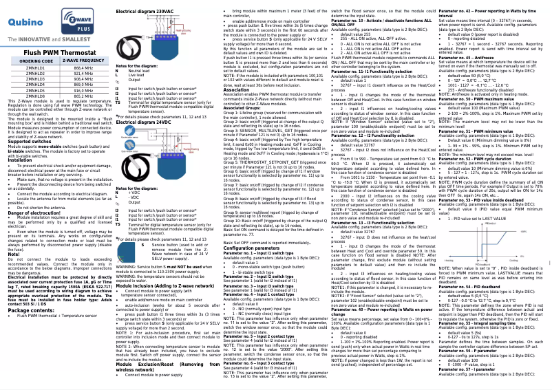 Image de la première page du manuel de l'appareil Flush PWM