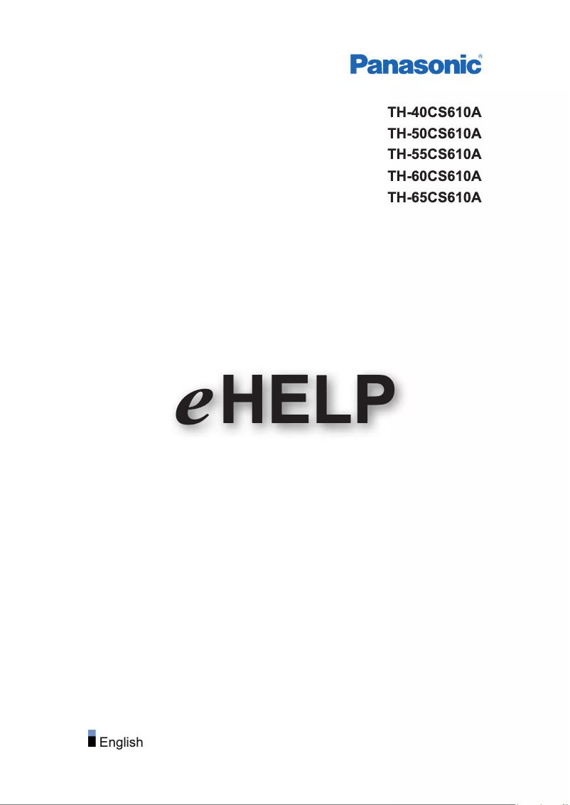 Imagen de la primera página del manual del dispositivo TH-50CS610A