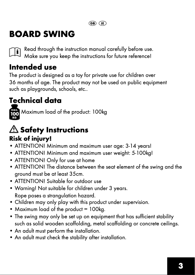 Page 1 de la notice Manuel utilisateur Playtive IAN 86474