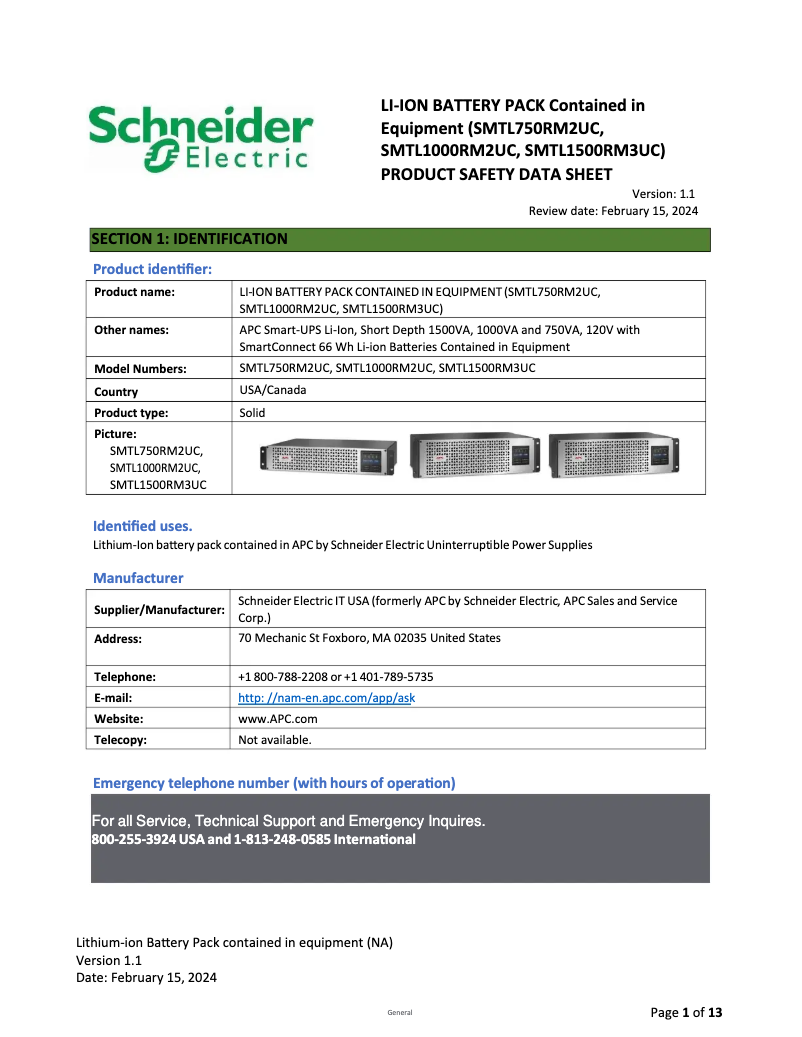 Image de la première page du manuel de l'appareil Smart-UPS SMTL1500RM3UC