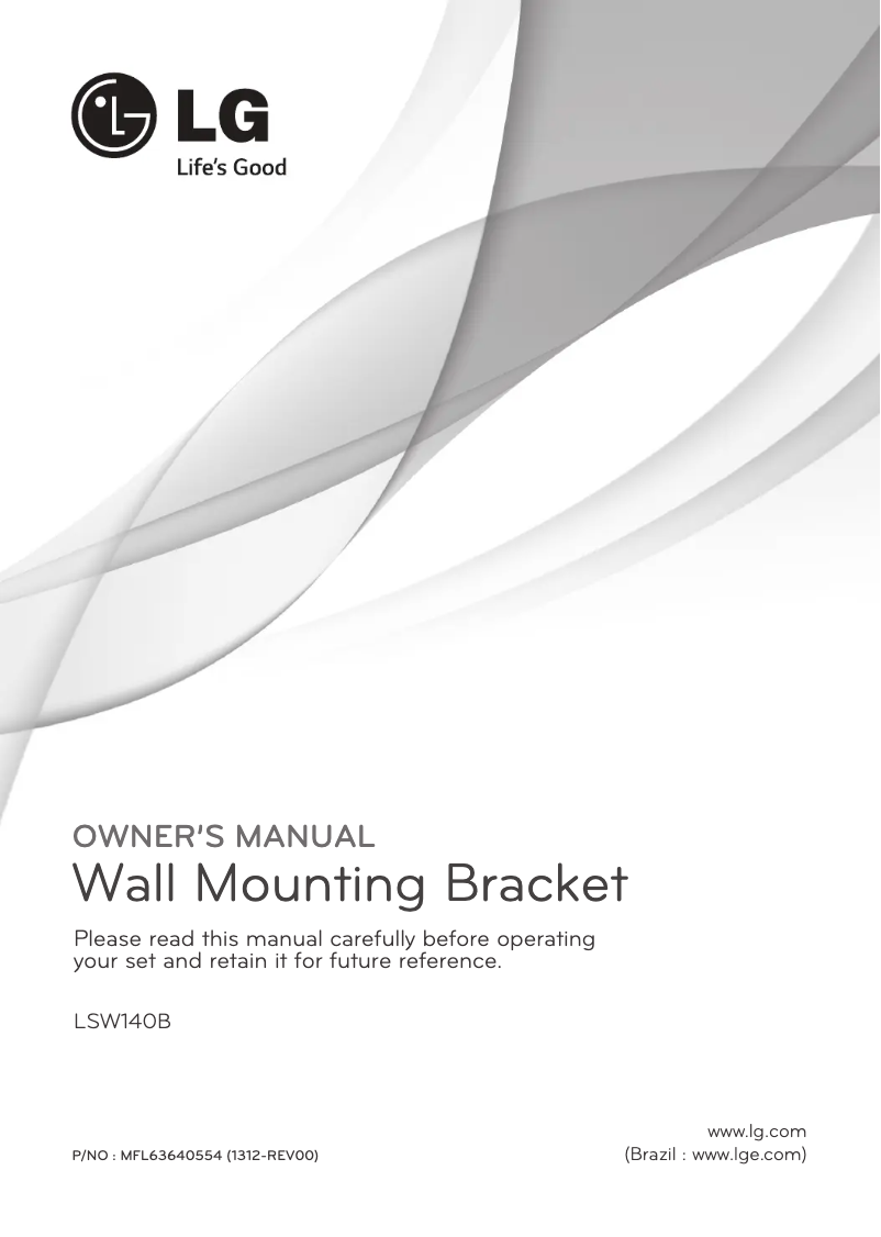Page 1 de la notice Manuel utilisateur LG LSW140B