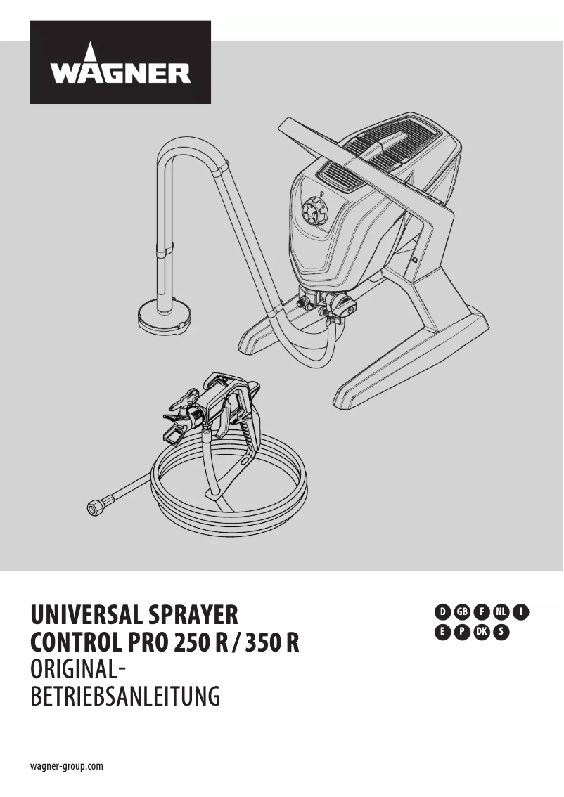 Page 1 de la notice Manuel utilisateur Wagner SprayTech Pro 250 R
