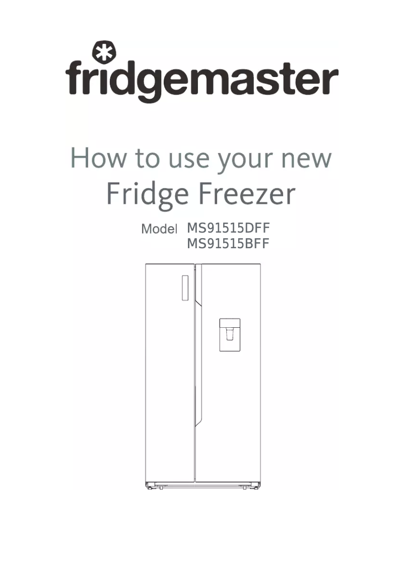 Page n°1 - Manuel utilisateur Fridgemaster MS91515BFF