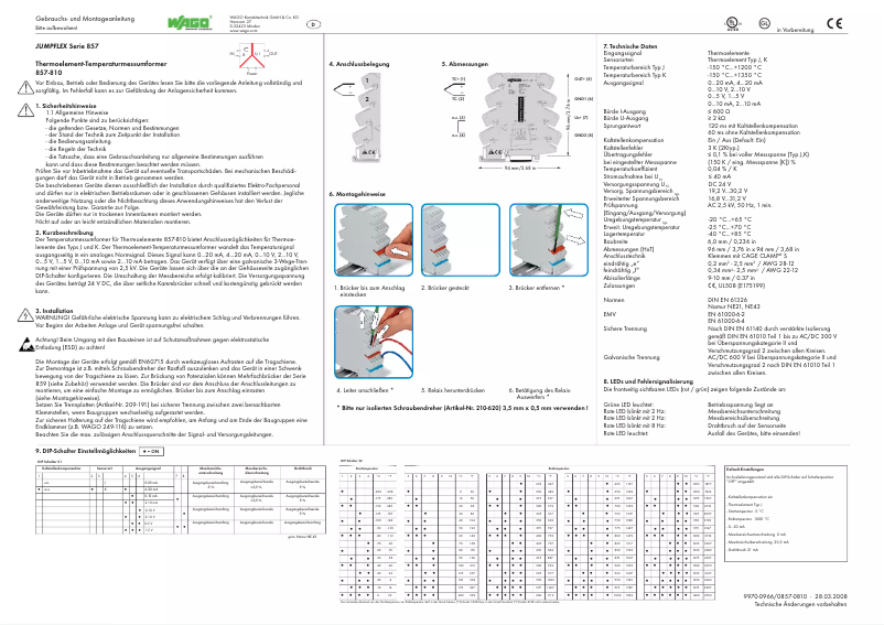 Image de la première page du manuel de l'appareil 857-810