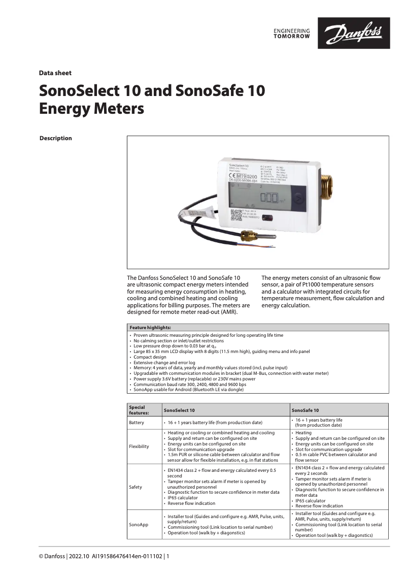 Image de la première page du manuel de l'appareil SonoRead 868