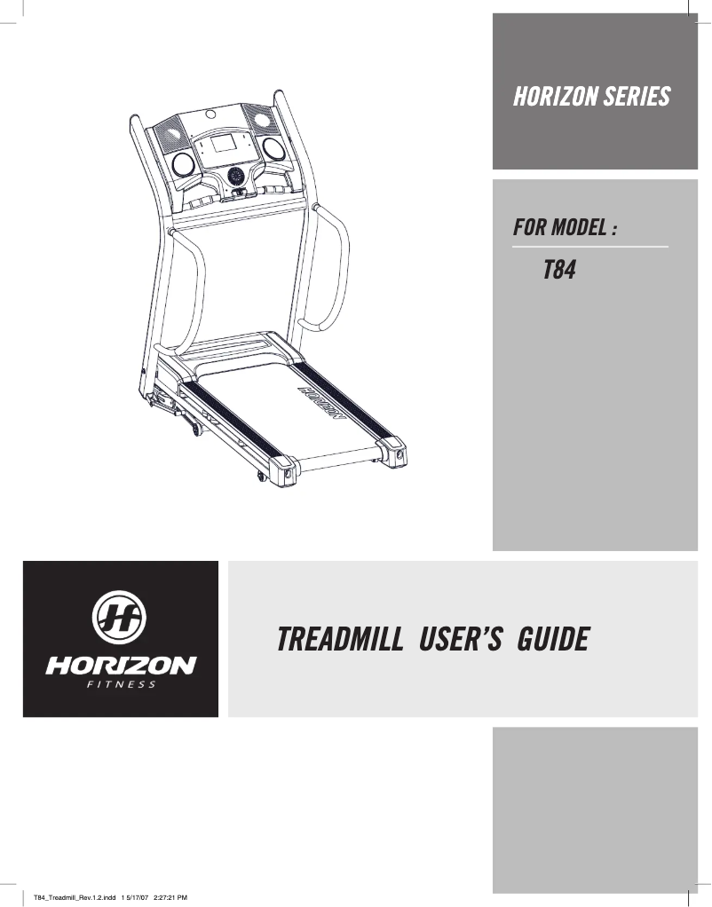 Image de la première page du manuel de l'appareil T84