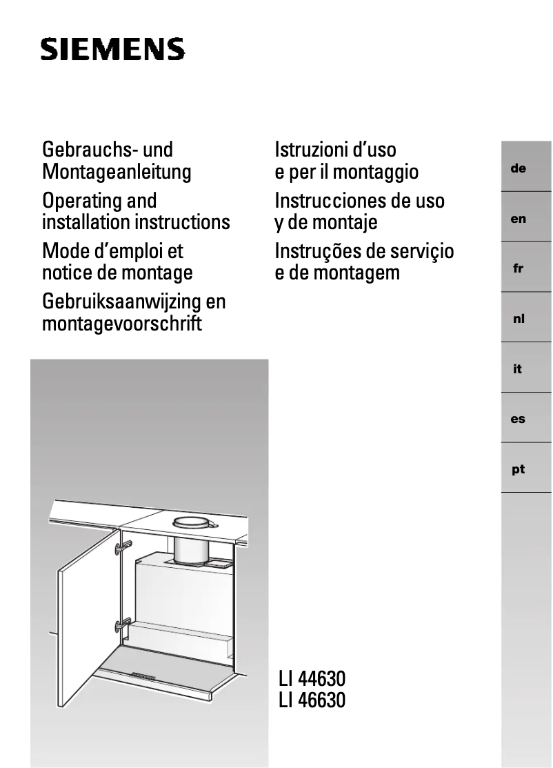 Page n°1 - Mode d'emploi Siemens LI46630
