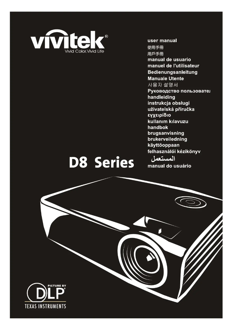 Page 1 de la notice Manuel utilisateur Vivitek D835