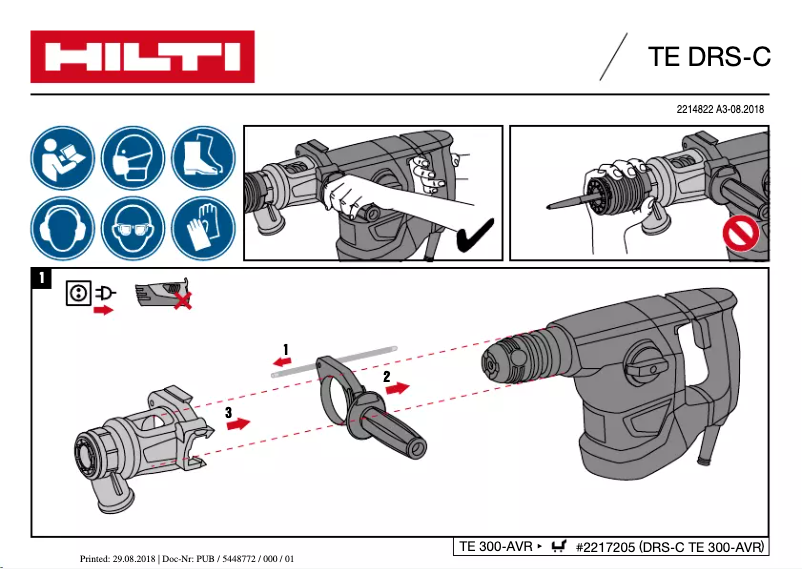 Page 1 de la notice Manuel utilisateur Hilti TE DRS-C