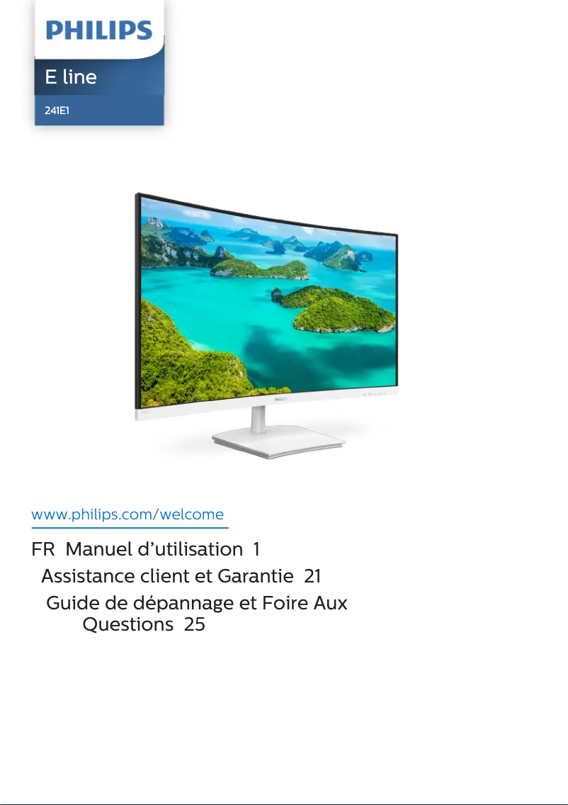 Image de la première page du manuel de l'appareil E Line 241E1SCA