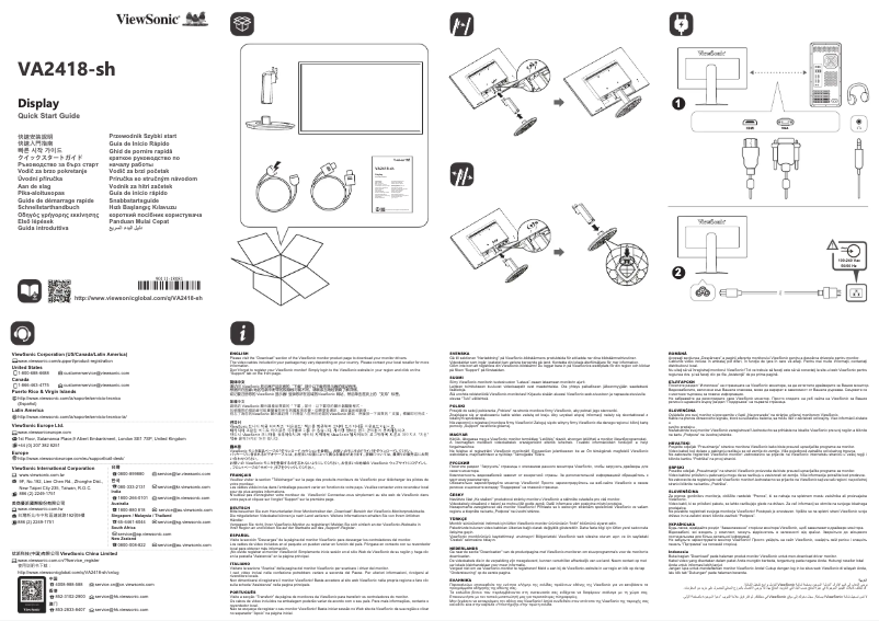 Page 1 de la notice Manuel utilisateur Viewsonic VA2418-sh
