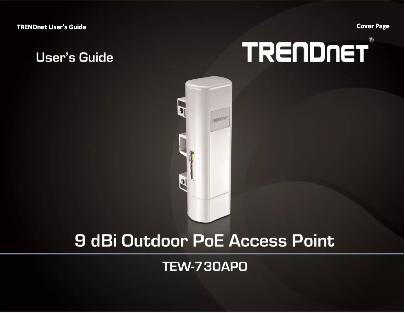 Page 1 de la notice Manuel utilisateur TRENDnet TEW-730APO