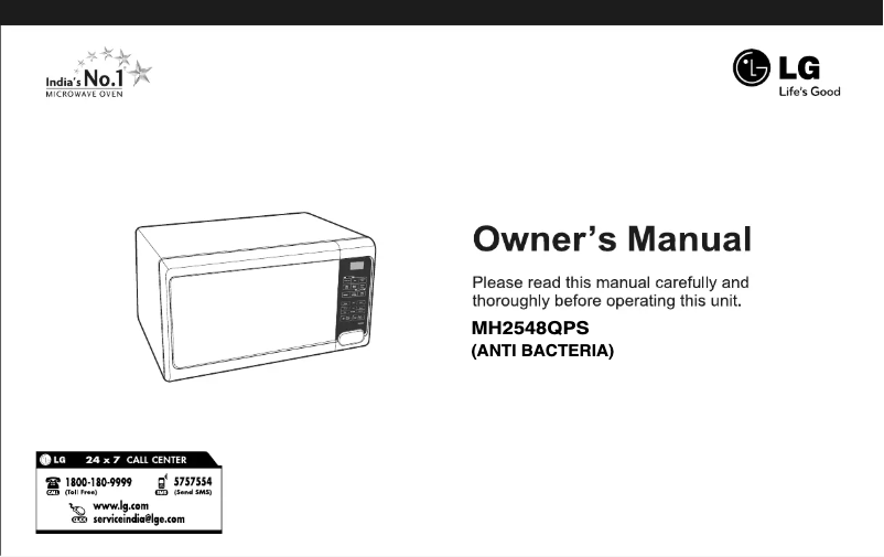 Página 1 del manual Manual de usuario LG MH2548QPS