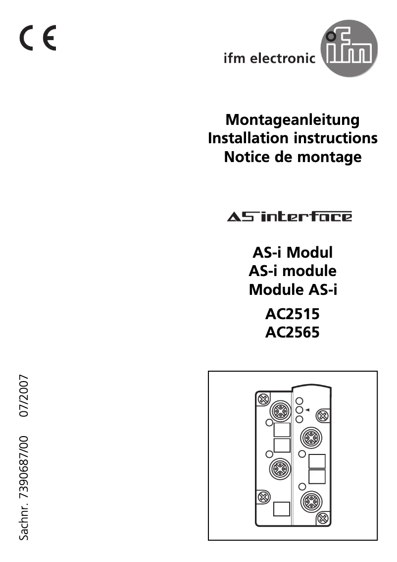 Image de la première page du manuel de l'appareil AC2515