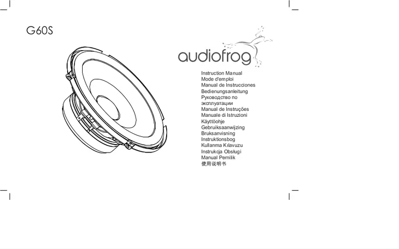 Page 1 de la notice Manuel utilisateur Audiofrog G60S