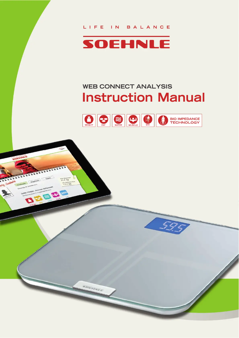 Page 1 de la notice Manuel utilisateur Soehnle Web Connect Analysis