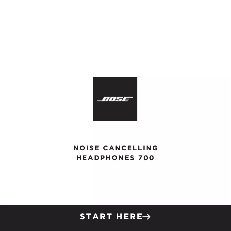 Image de la première page du manuel de l'appareil Noise Cancelling Headphones 700