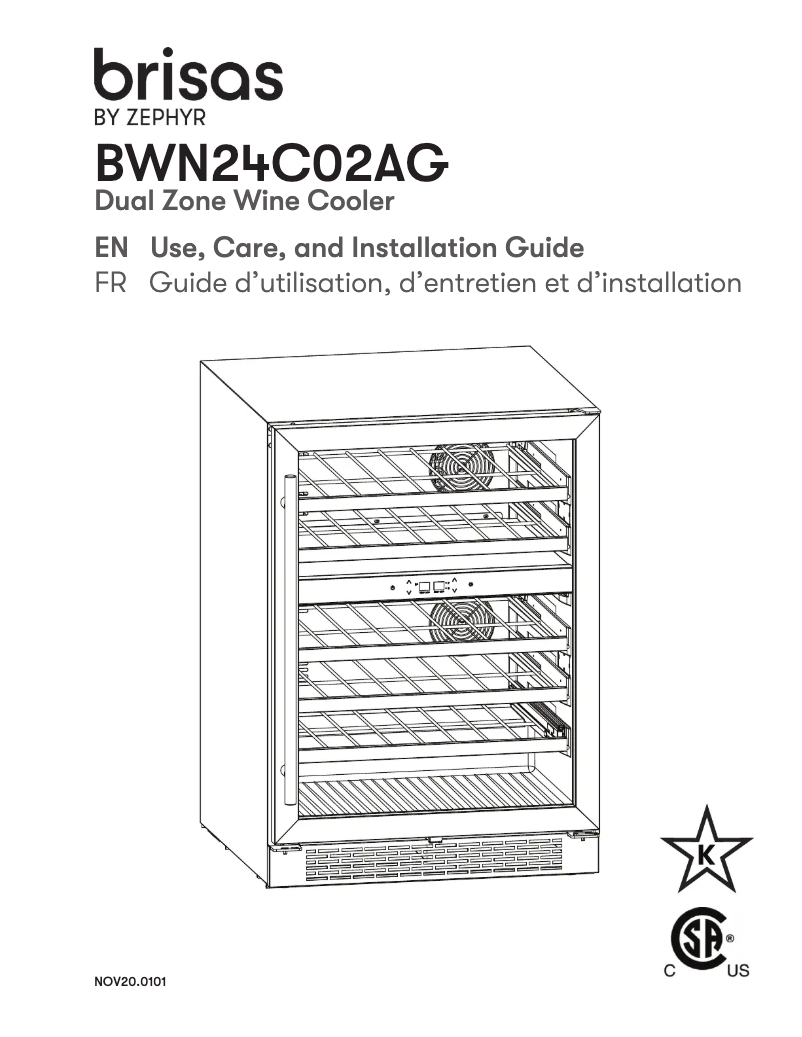 Image de la première page du manuel de l'appareil BWN24C02AG