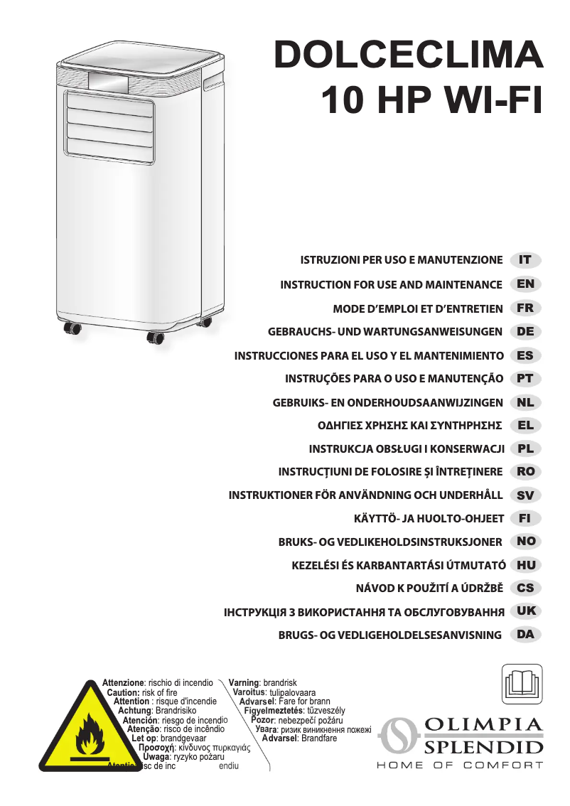 Page 1 de la notice Manuel utilisateur Olimpia Splendid Dolceclima 10 HP WIFI
