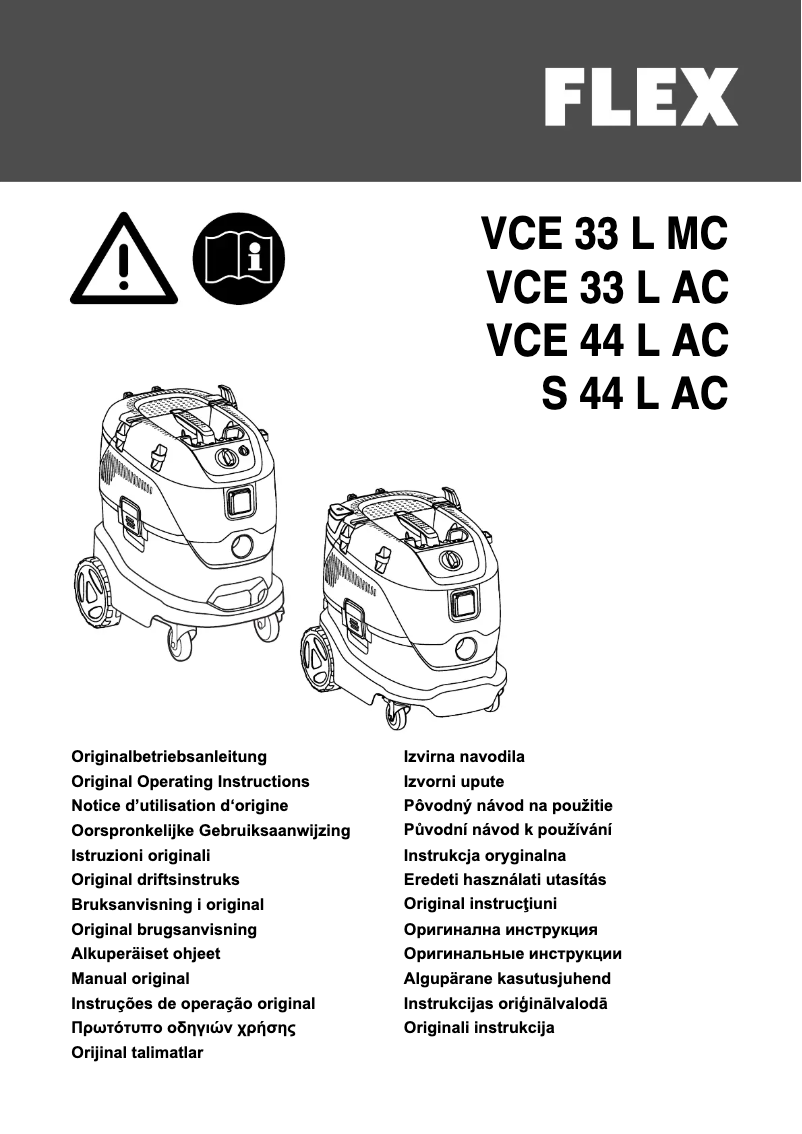 Page n°1 - Manuel utilisateur Flex VCE 33 L AC