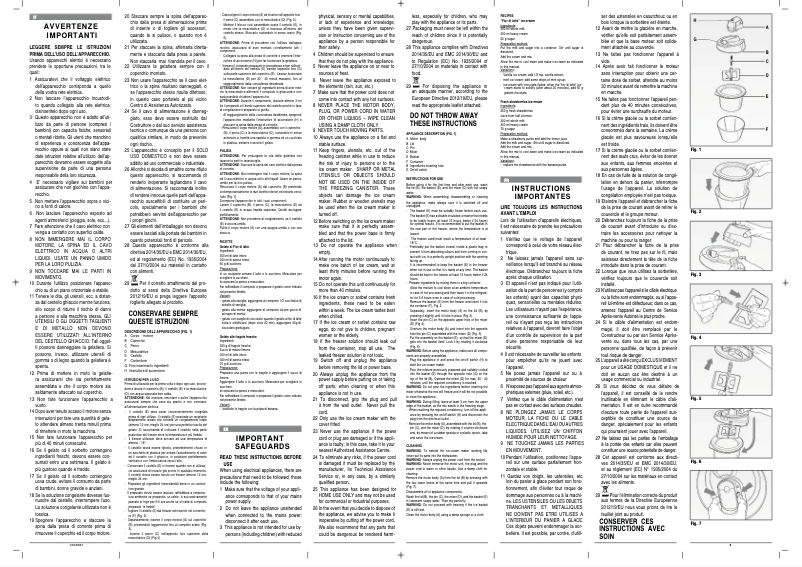 Image de la première page du manuel de l'appareil Gran Gelato 642