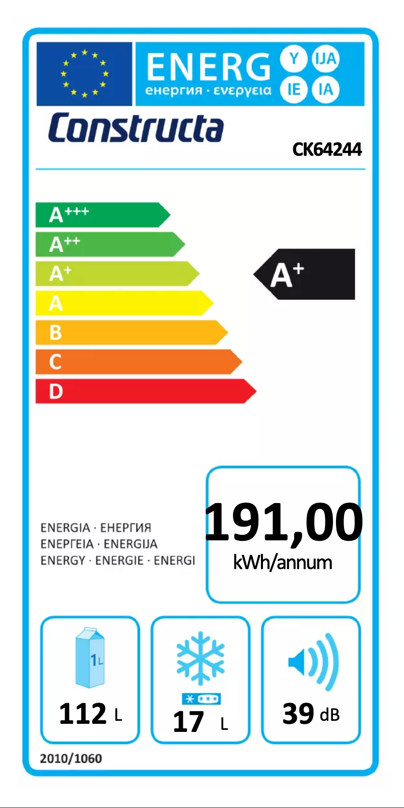 Page n°1 - Label énergétique Constructa CK64244