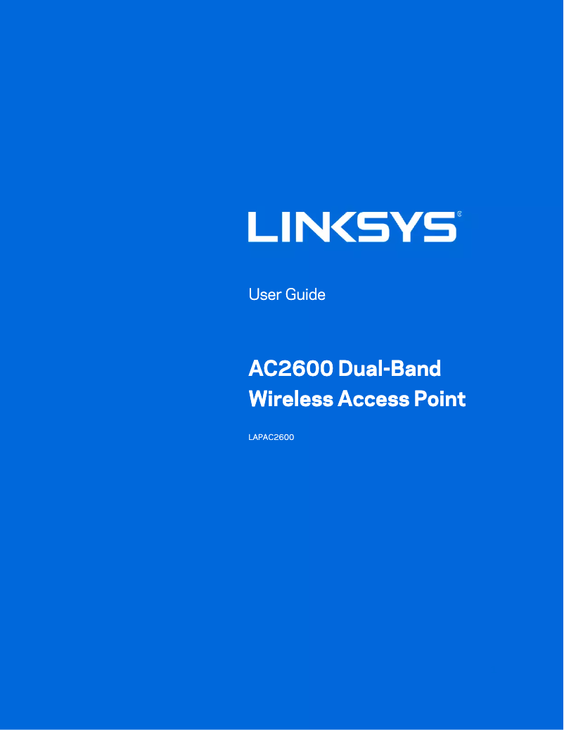 Page n°1 - Manuel utilisateur Linksys LAPAC2600 PRO