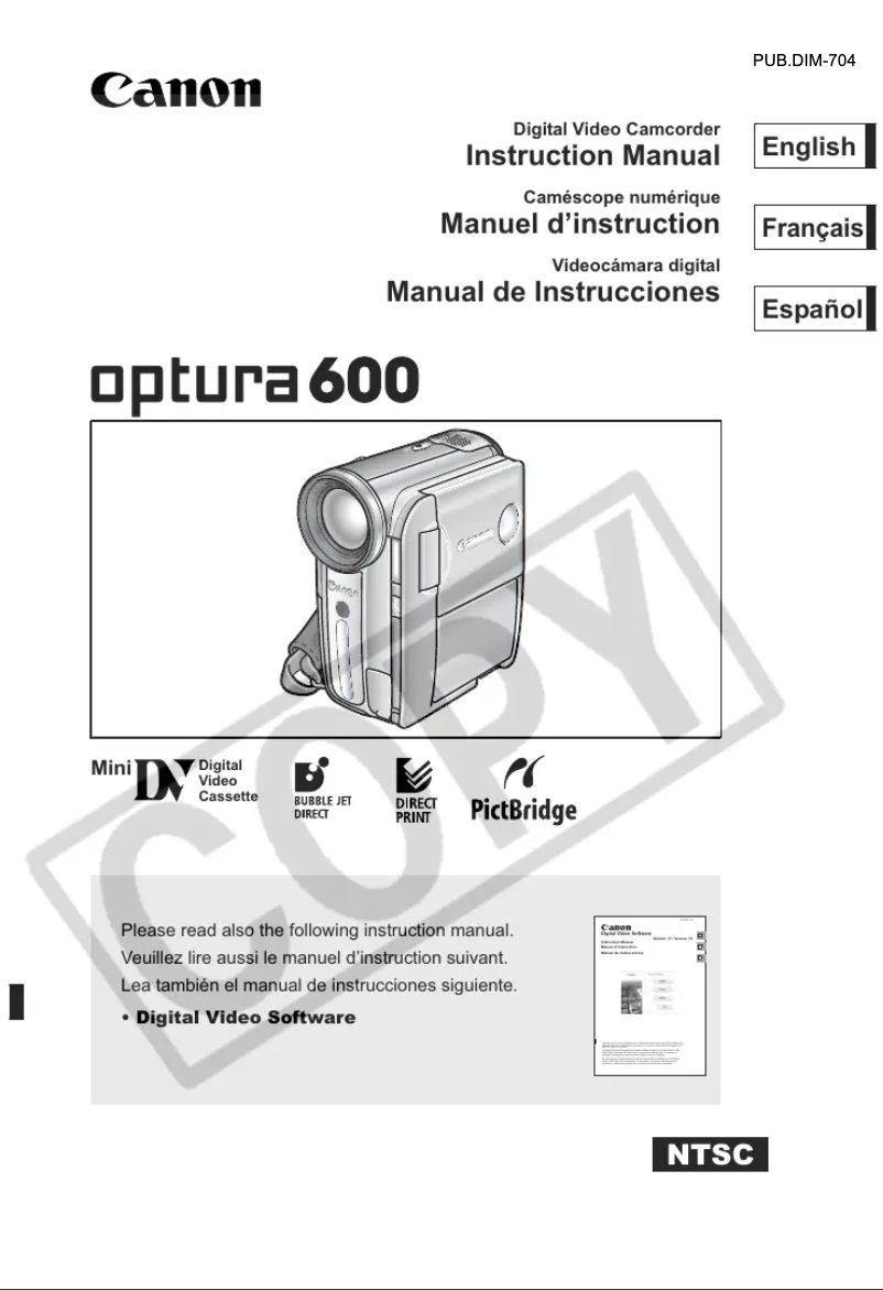 Imagen de la primera página del manual del dispositivo Optura 600