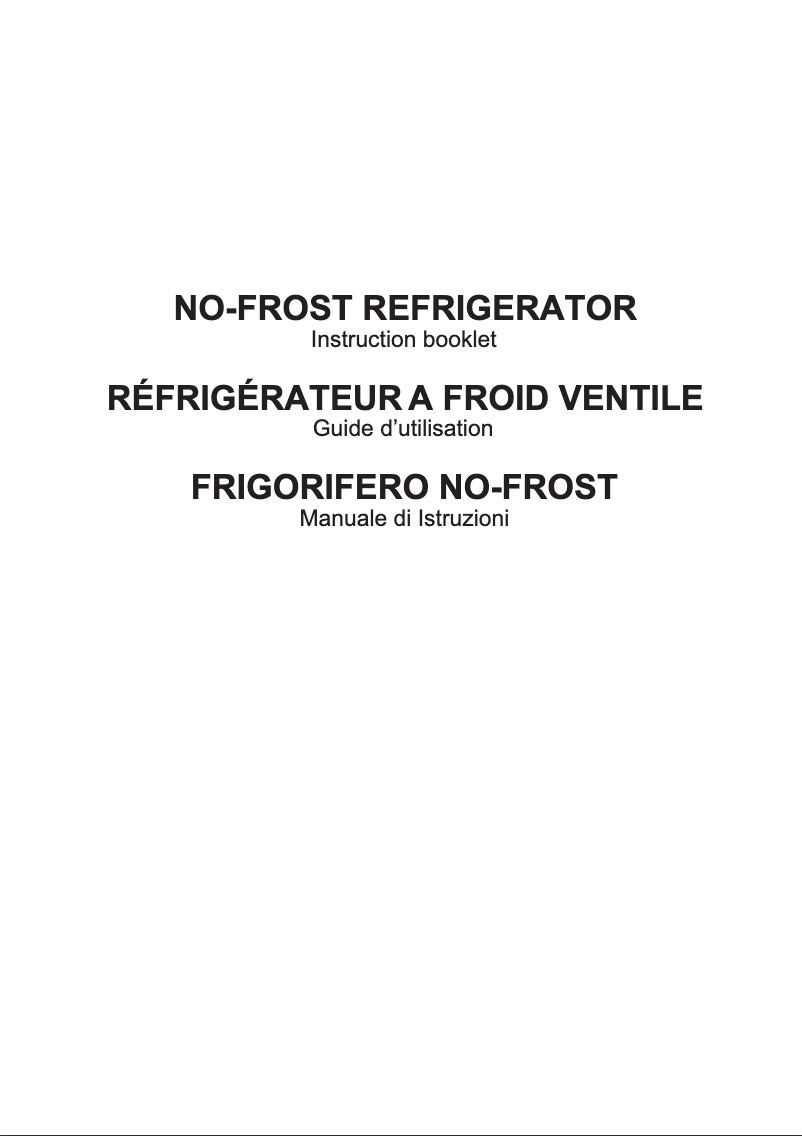 Page 1 de la notice Manuel utilisateur Bompani BO340NF/S