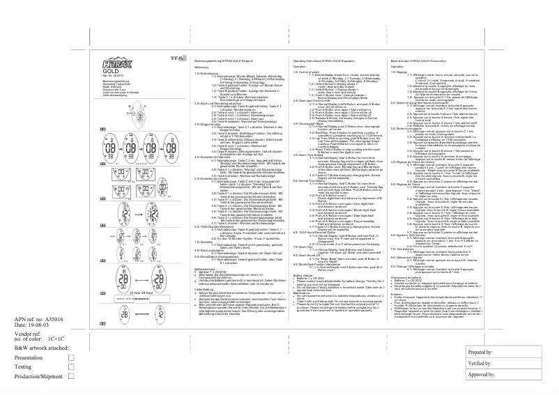 Page n°1 - Manuel utilisateur TFA 38.2015
