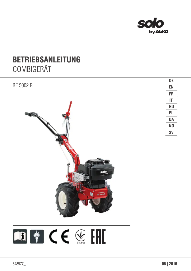 Image de la première page du manuel de l'appareil BF 5002