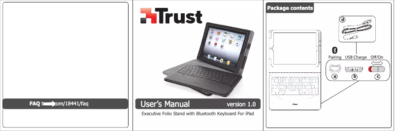 Page 1 de la notice Manuel utilisateur Trust 18444