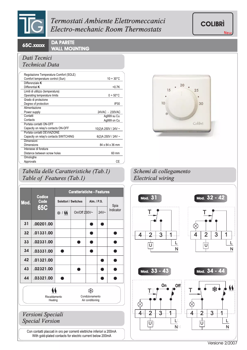 Page n°1 - Manuel utilisateur Fantini Cosmi COLIBRÌ