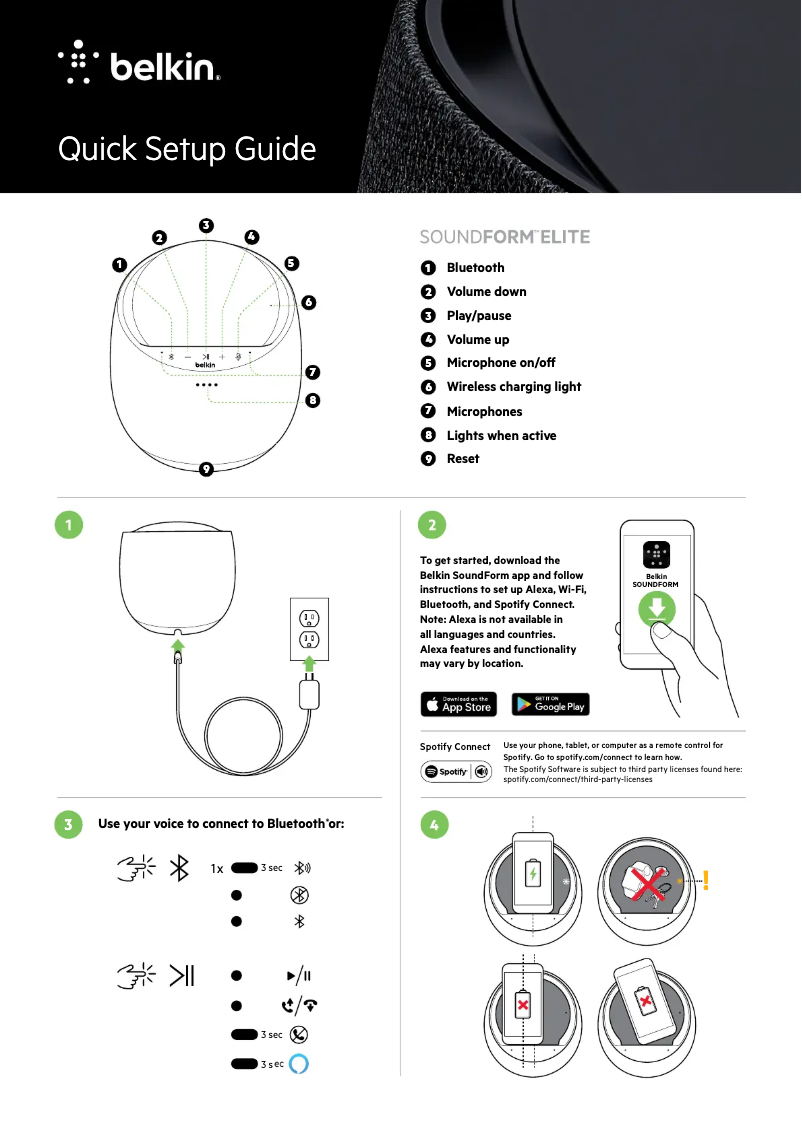 Page 1 de la notice Manuel utilisateur Belkin SoundForm Elite