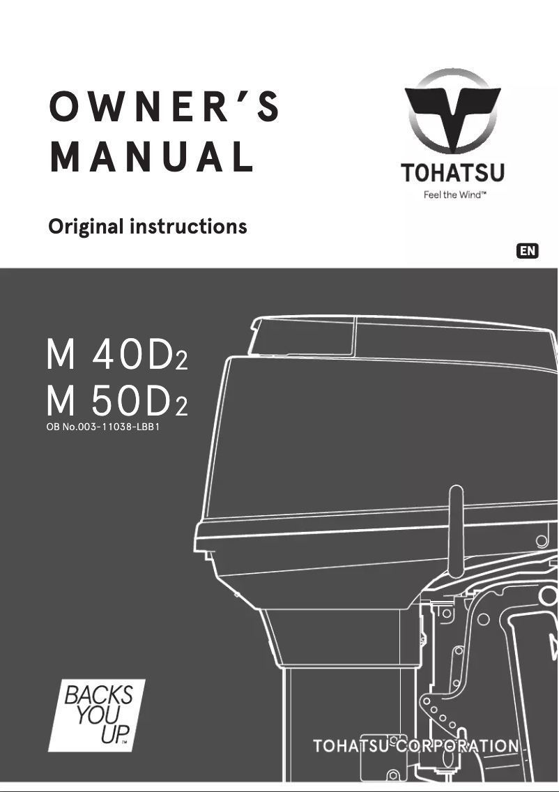 Page 1 de la notice Manuel utilisateur Tohatsu M40D2