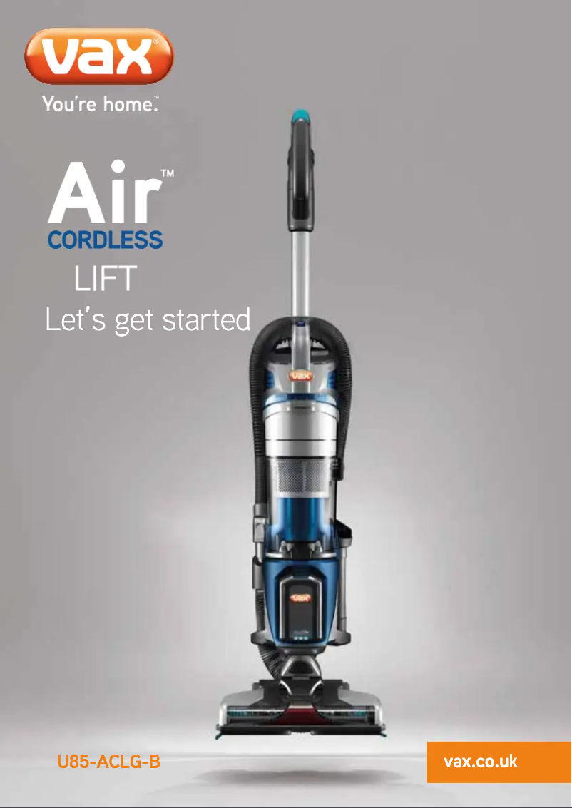Page n°1 - Manuel utilisateur Vax Air Cordless Lift U85-ACLG-B
