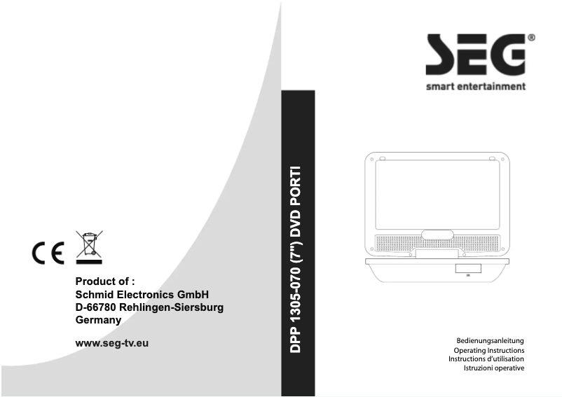 Page 1 de la notice Manuel utilisateur SEG DPP 1305-070