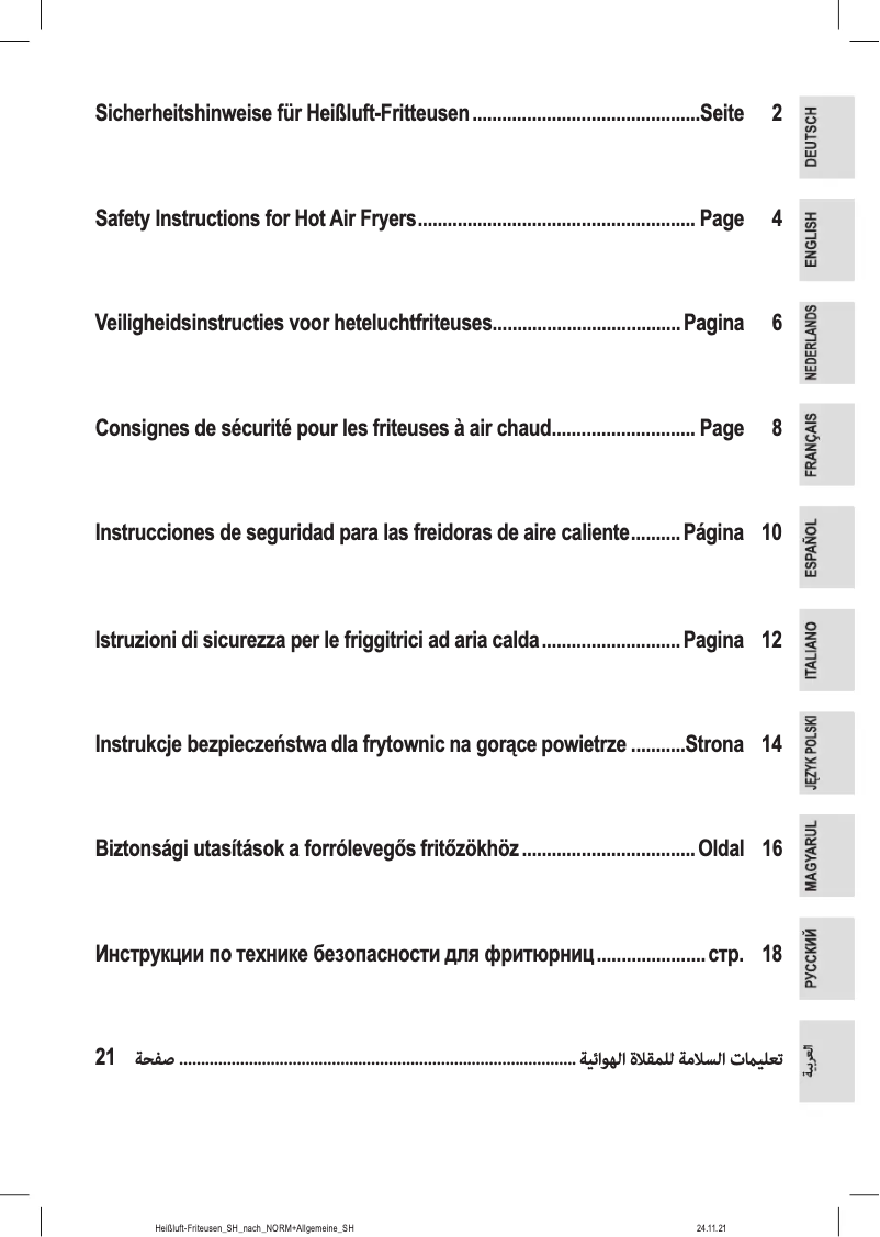 Page 1 de la notice Instructions / montage ProfiCook PC-FR 1239 H
