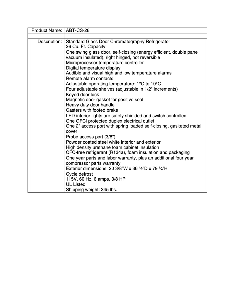 Image de la première page du manuel de l'appareil ABT-CS-26