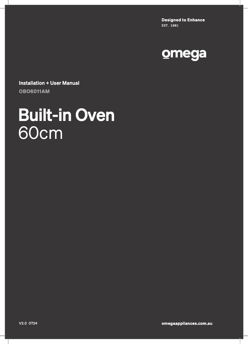 Page n°1 - Manuel utilisateur Omega OBO6011AM