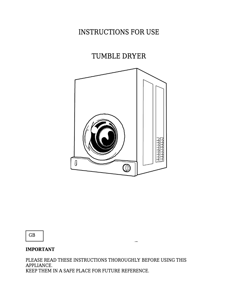 Page 1 de la notice Manuel utilisateur White Knight 36AW