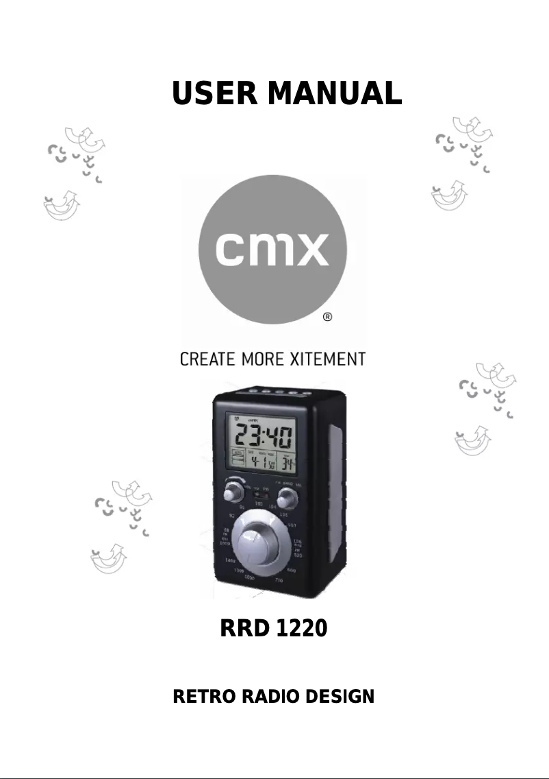 Page n°1 - Manuel utilisateur CMX RRD 1220