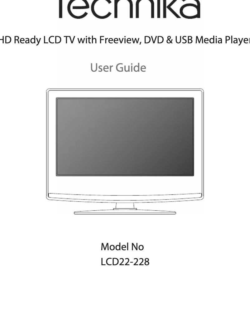 Page n°1 - Manuel utilisateur Technika LCD22-228