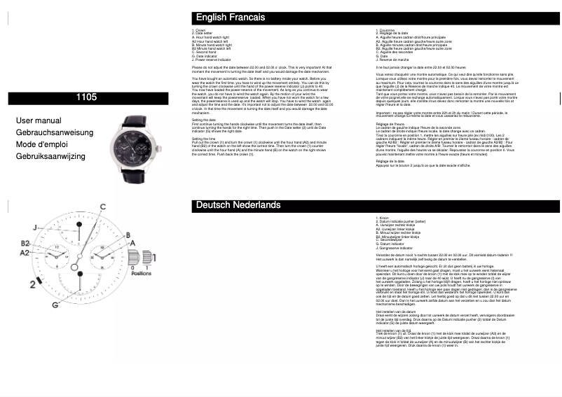 Image de la première page du manuel de l'appareil 1105