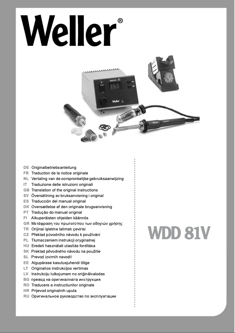 Image de la première page du manuel de l'appareil WDD 81V