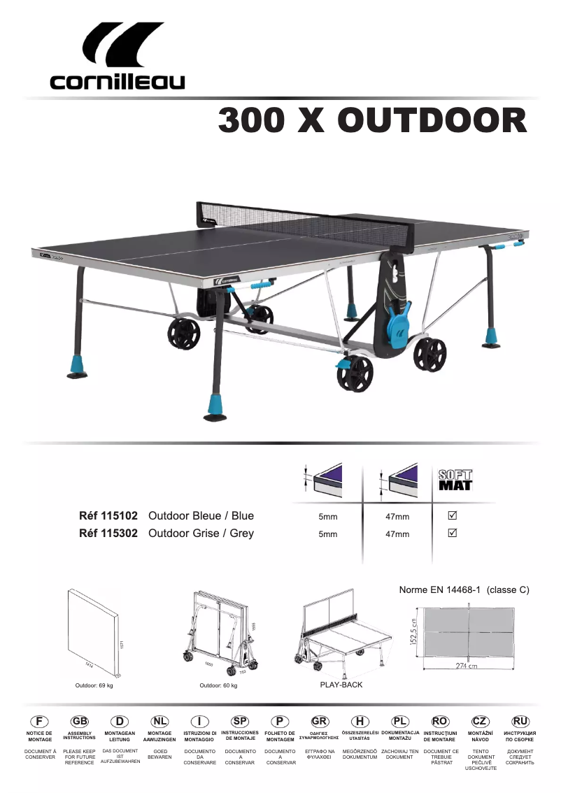 Page n°1 - Manuel utilisateur Cornilleau 300 X Outdoor