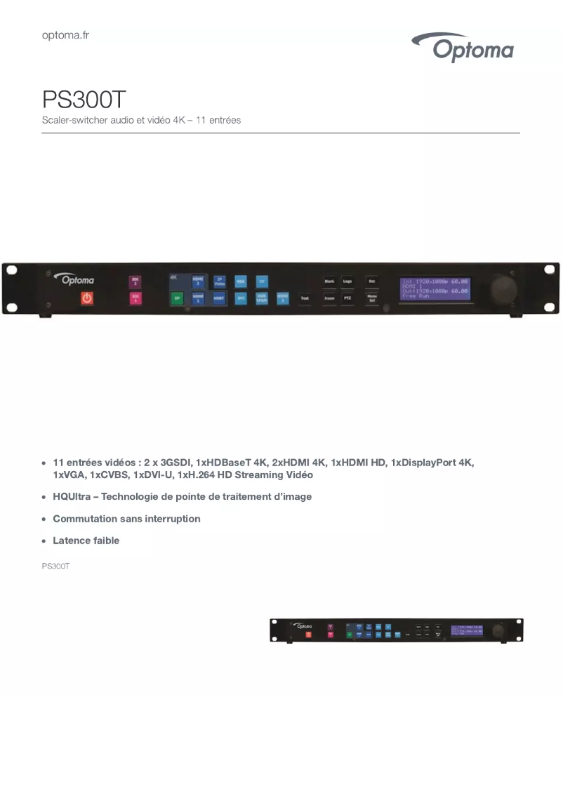 Image de la première page du manuel de l'appareil PS300T