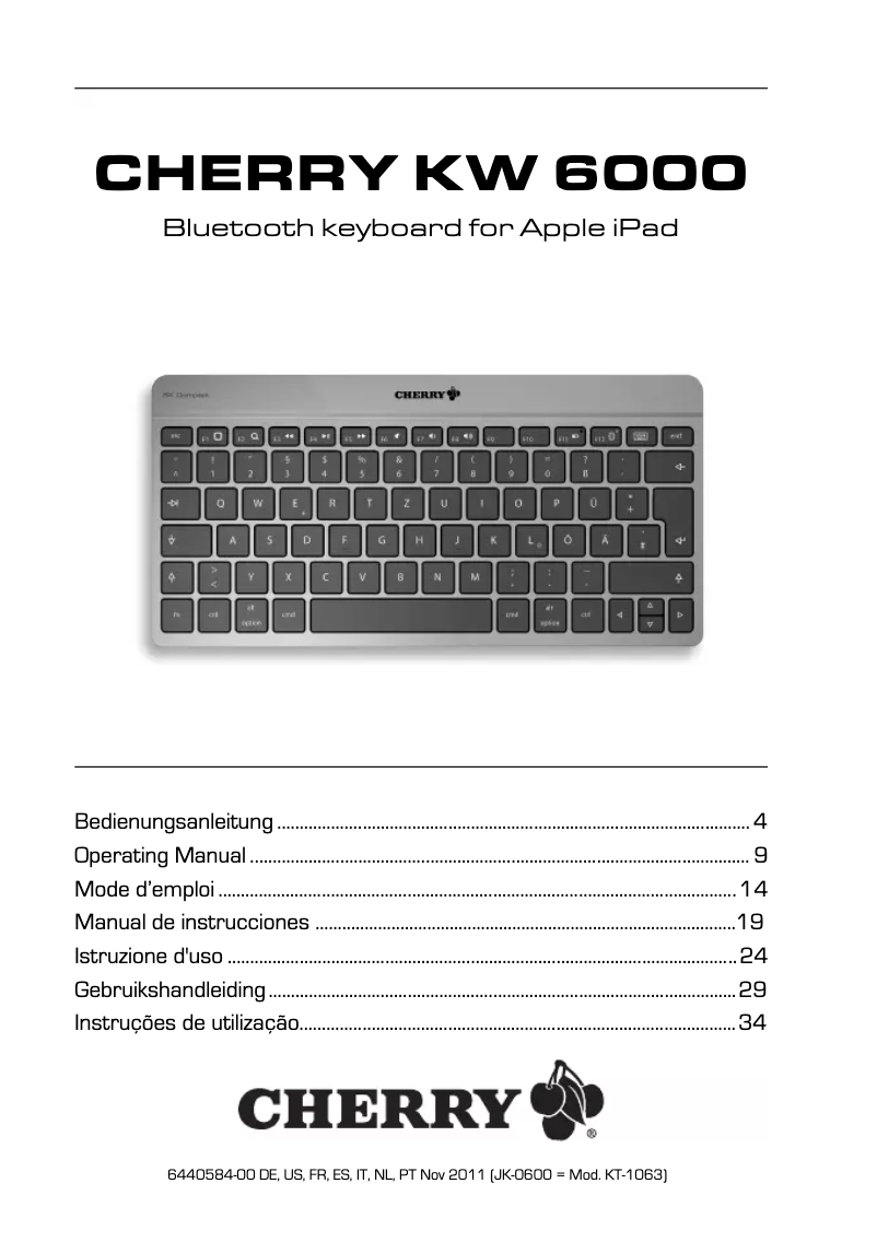 Image de la première page du manuel de l'appareil KW 6000