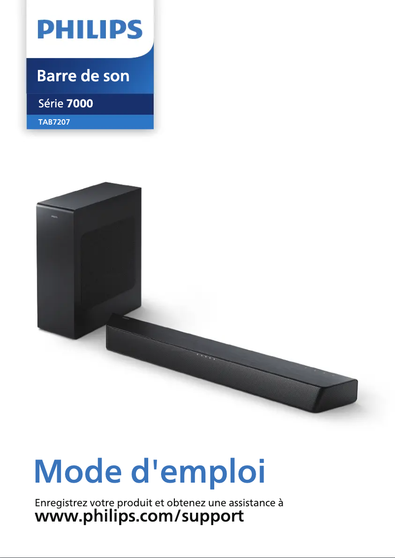 Page n°1 - Manuel utilisateur Philips TAB7207