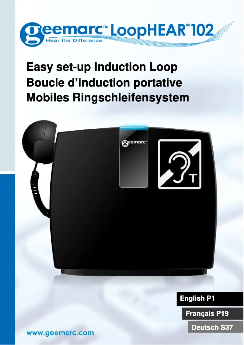 Page n°1 - Manuel utilisateur Geemarc LoopHEAR 102